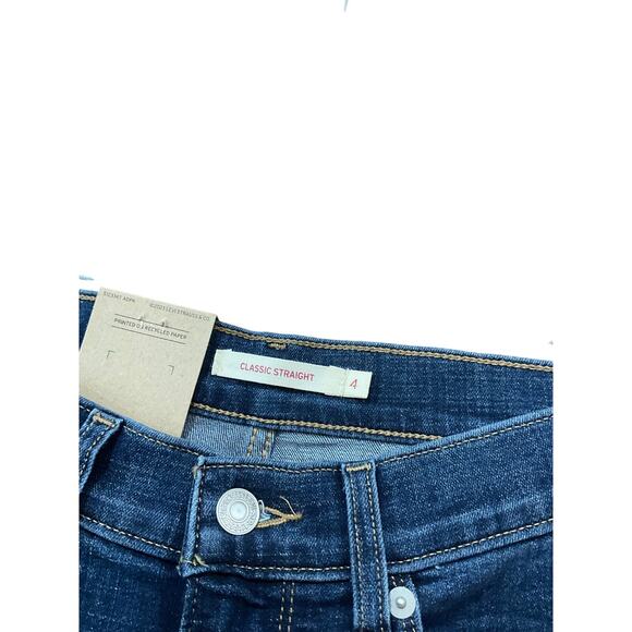 Levi’s Jeans Women 4 Blue Classic Straight NWT - Picture 2 of 4